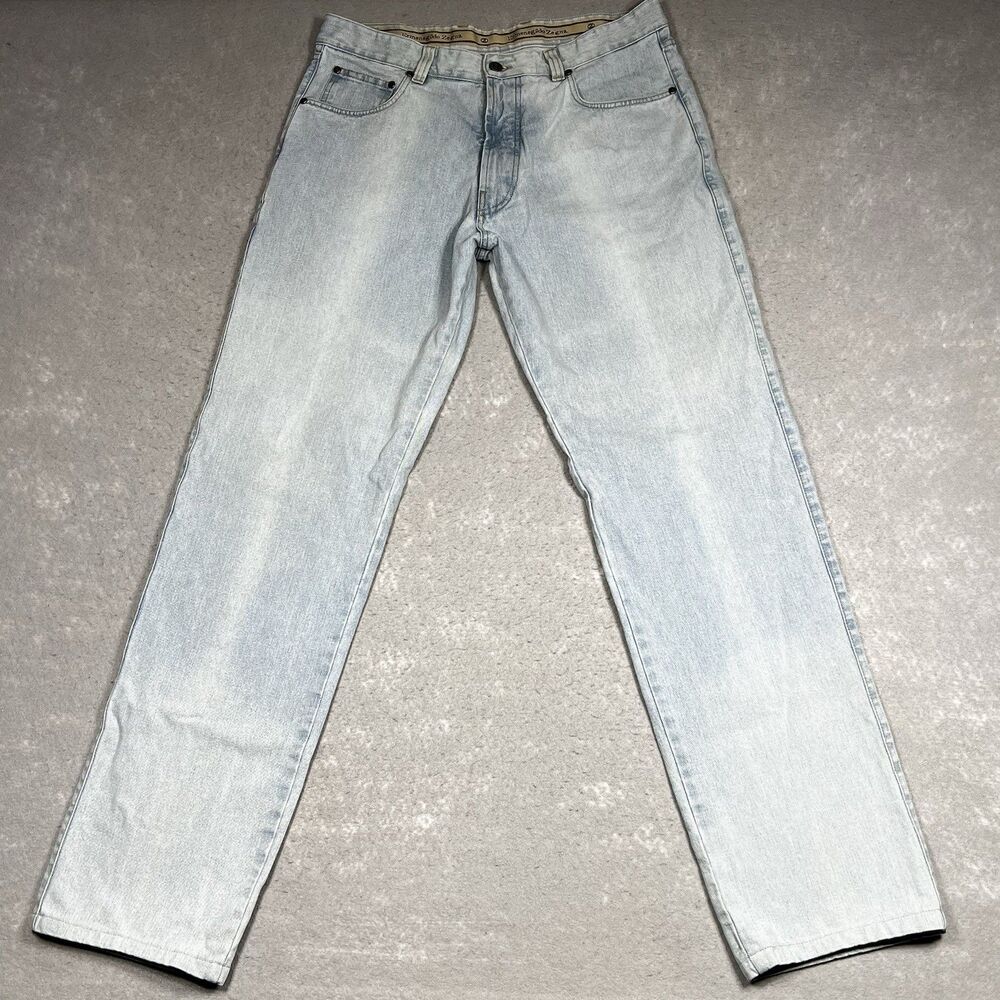 Ermenegildo Zegna Jeans Mens Size 36 Light Blue Jeans Denim Pockets Cotton